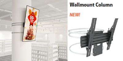 Soporte monitor para columna