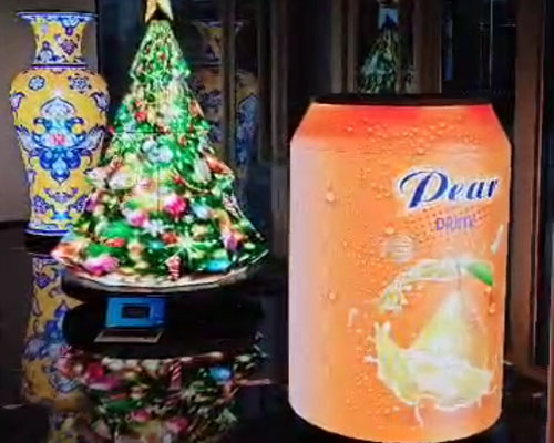 Pantallas led con forma de lata de refresco